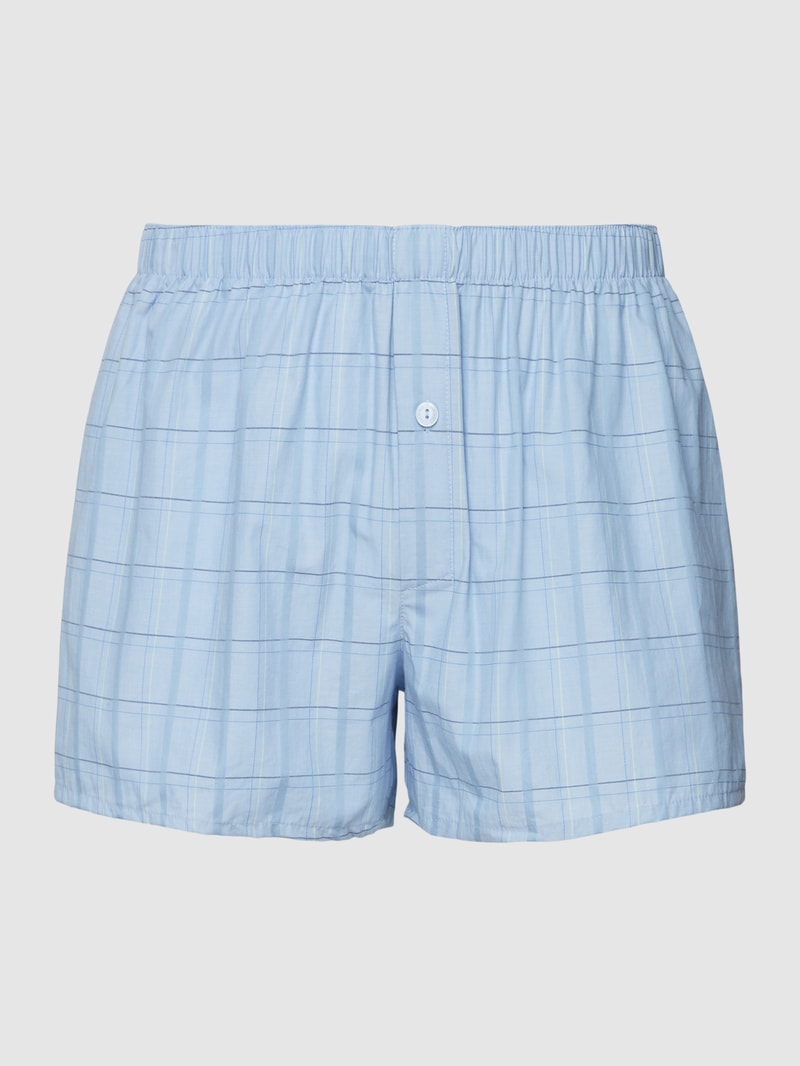 Boxershorts mit Karomuster Modell 'Fancy Woven Boxer' in hellblau