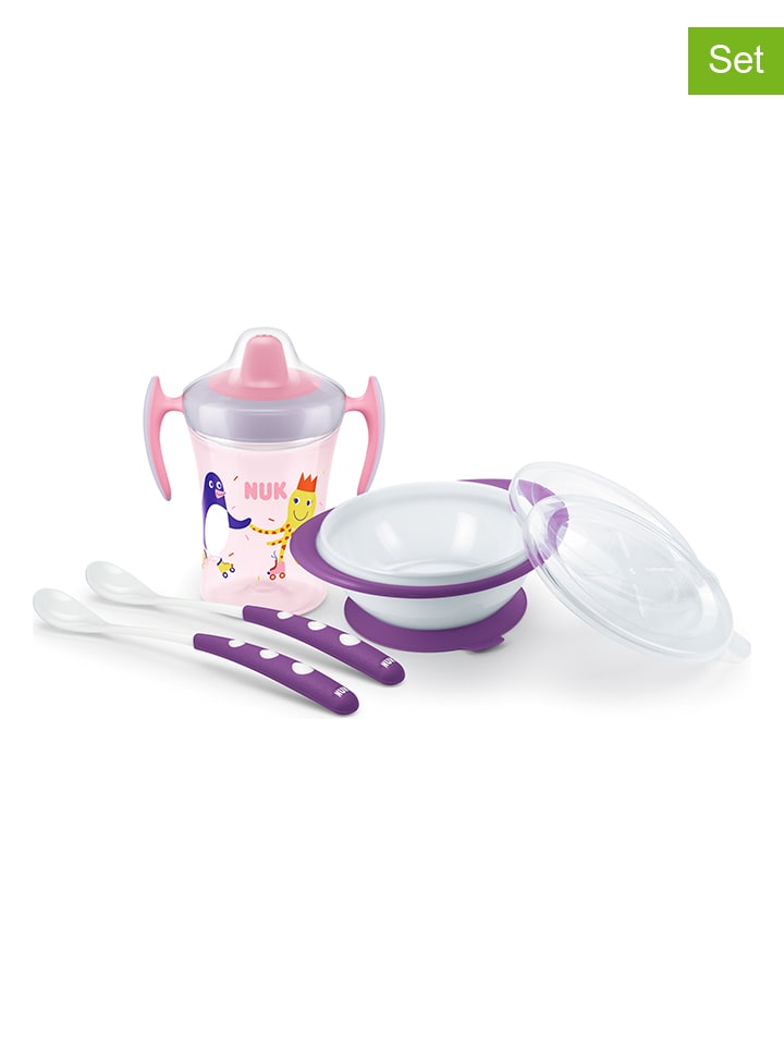 NUK 4tlg. Esslern-Set in Rosa/ Lila günstig kaufen onesize