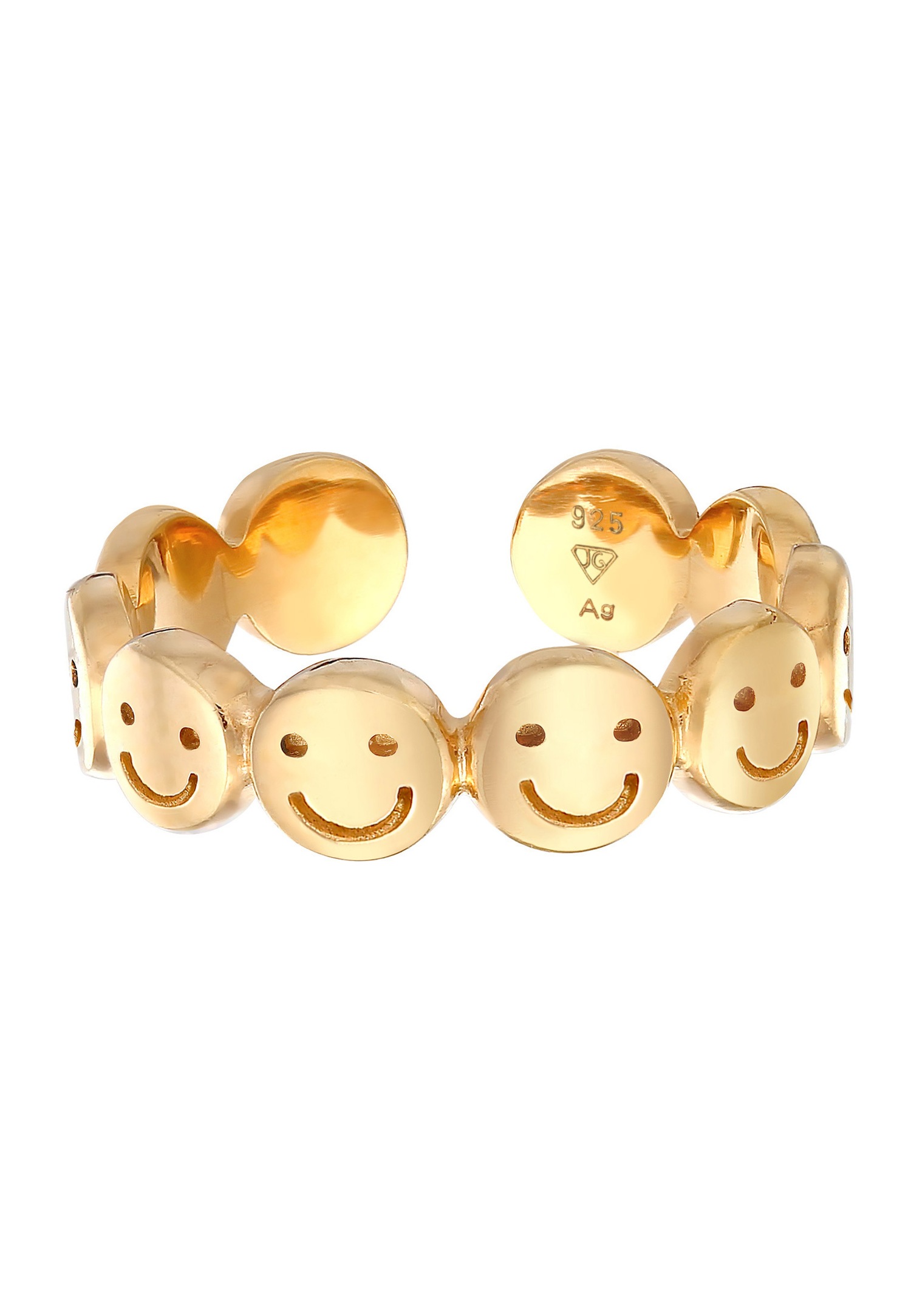 Elli Women's Band with Smiling Face Open in 925 Sterling Silver