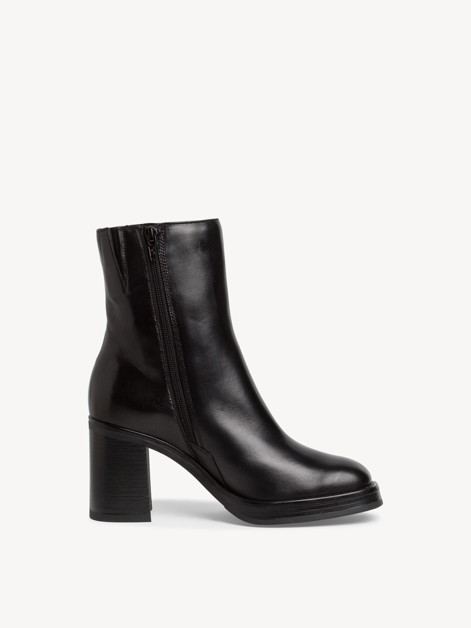 Bottine en cuir - noir