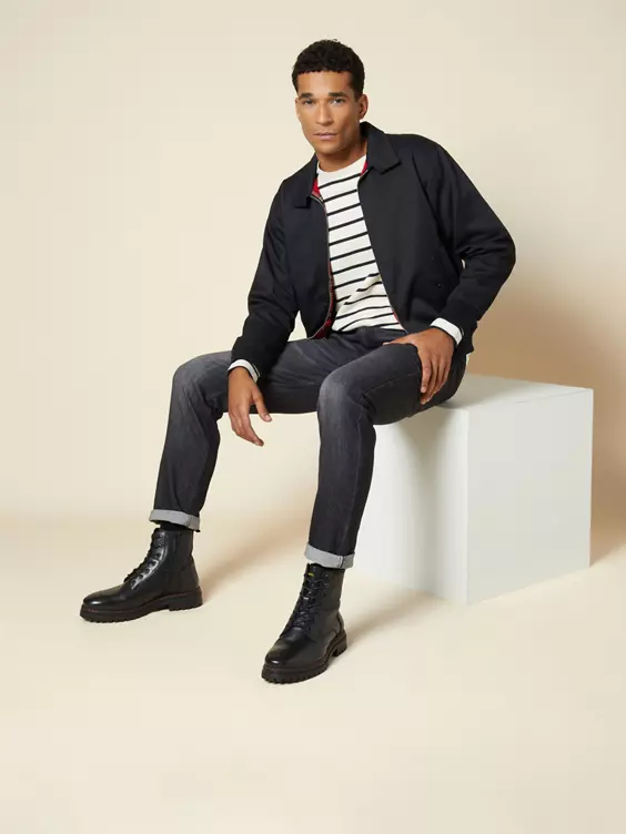 Bench Leder Schnürboots