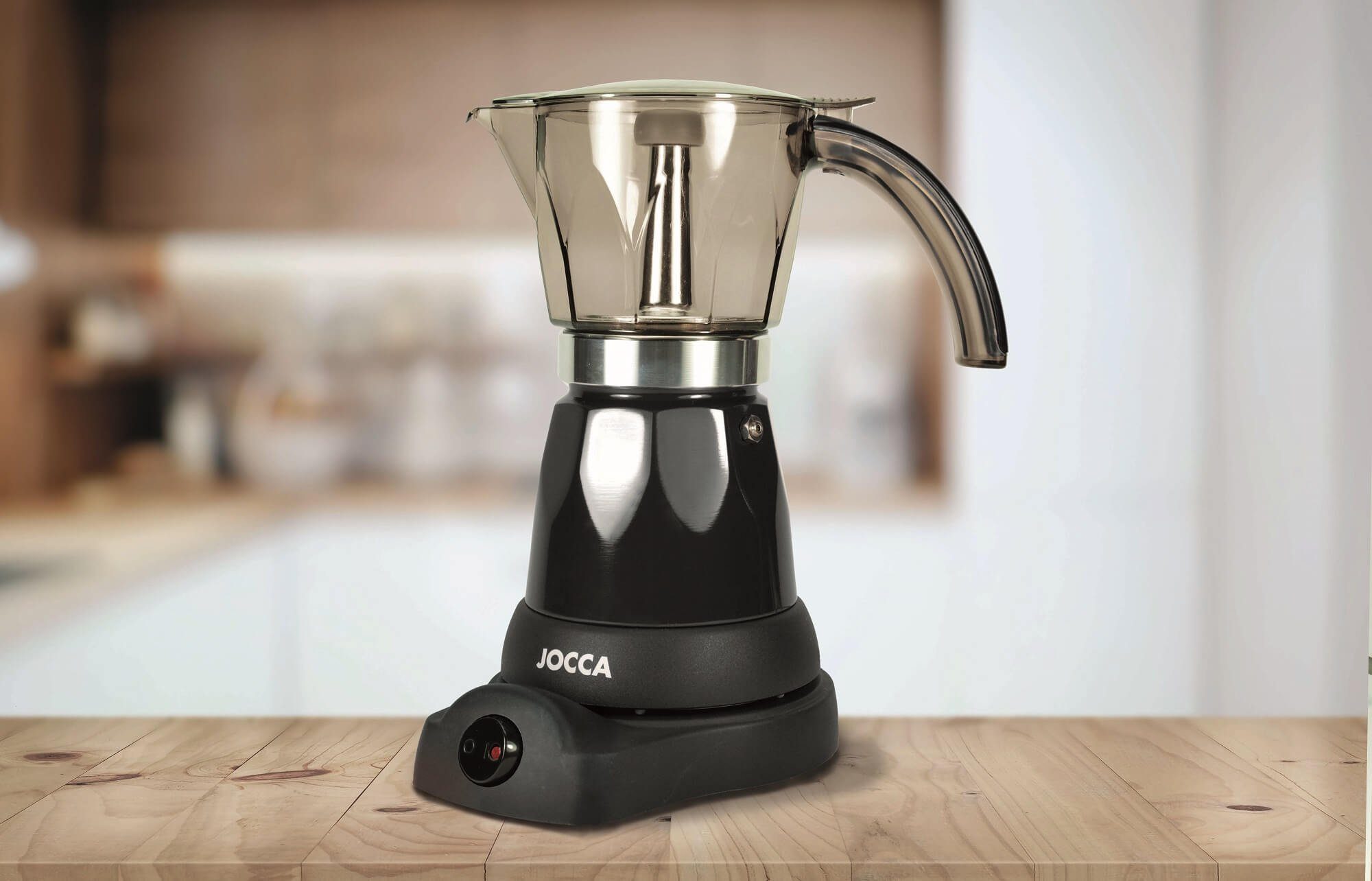 Jocca Espressomaschine elektrische Espresso Kaffeemaschine, bis zu 6 Tassen, 480 Watt