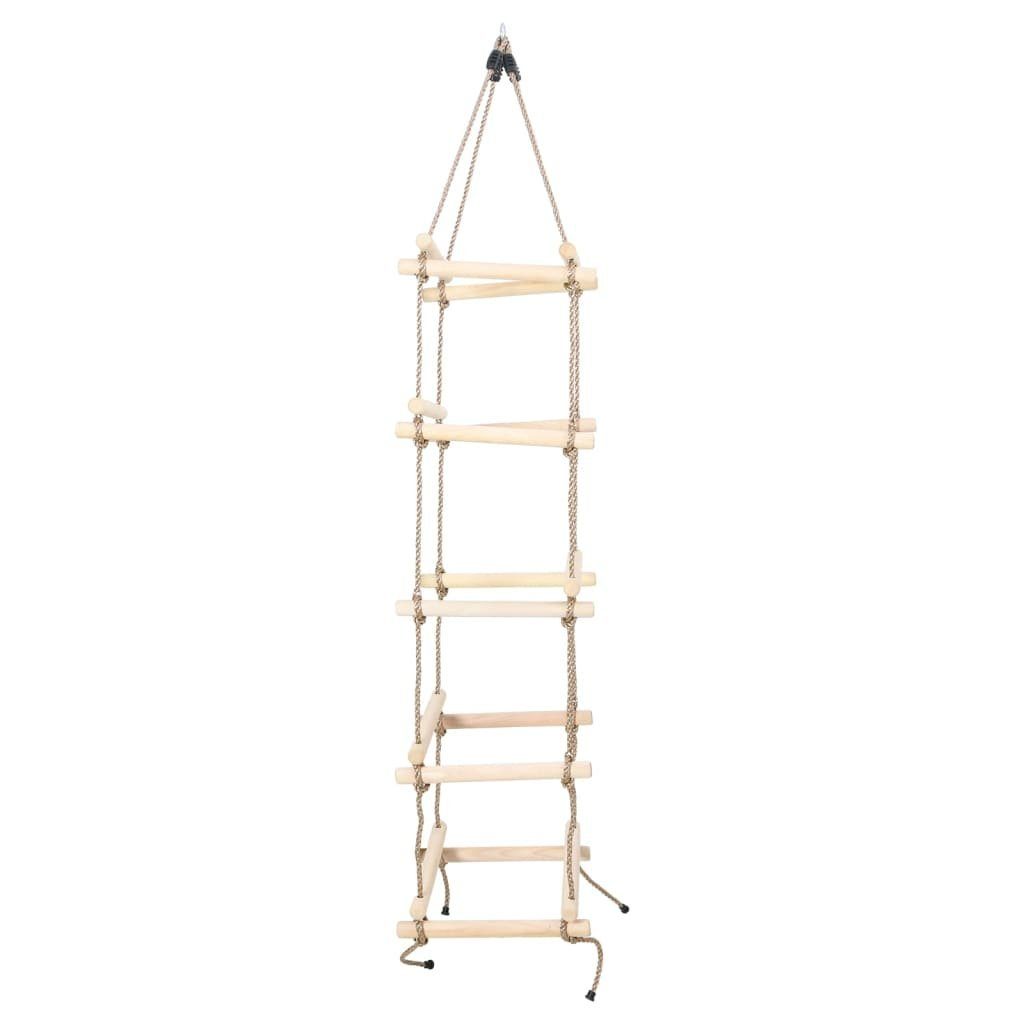 vidaXL Kinder-Strickleiter 200 cm Holz Kletterseil (1-tlg)