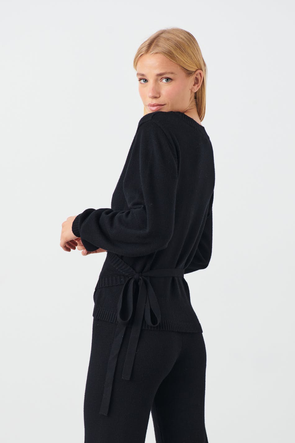 Homewear wrap cardigan
