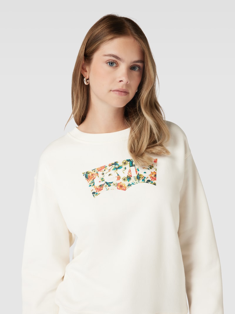 Sweatshirt mit Motiv-Print Modell 'GRAPHIC STANDARD CREW' in offwhite