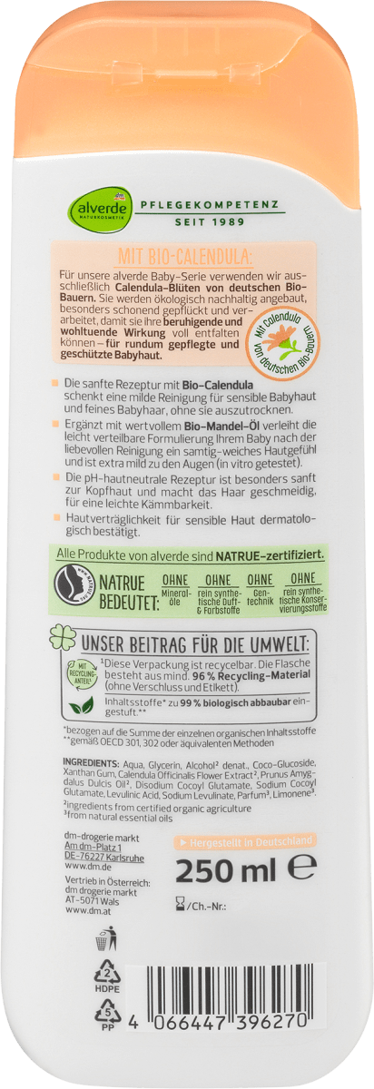 Baby Waschlotion & Shampoo Bio-Calendula, 250 ml
