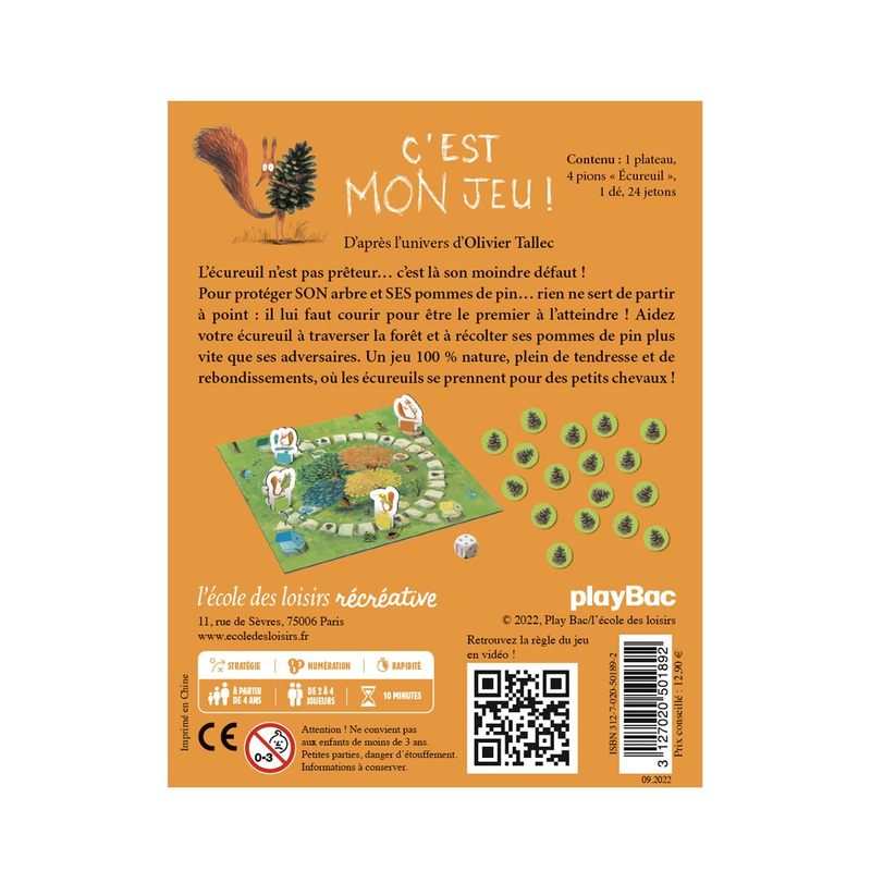 Jeu de société C'est mon jeu Ecole des loisirs