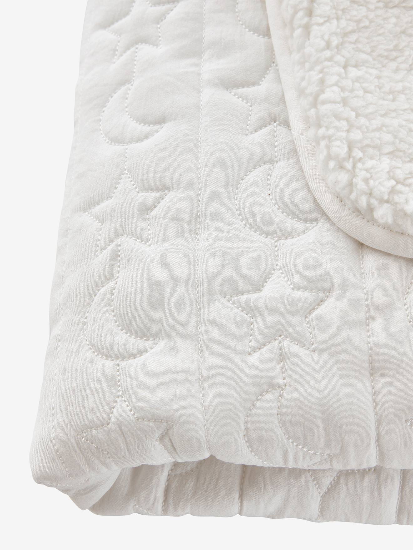 Couverture en sherpa PETIT MOUTON miel / écru