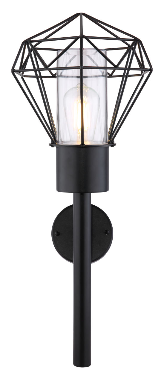 Globo Lighting - HORACE - Außenleuchte Edelstahl schwarz, 1x E27 LED