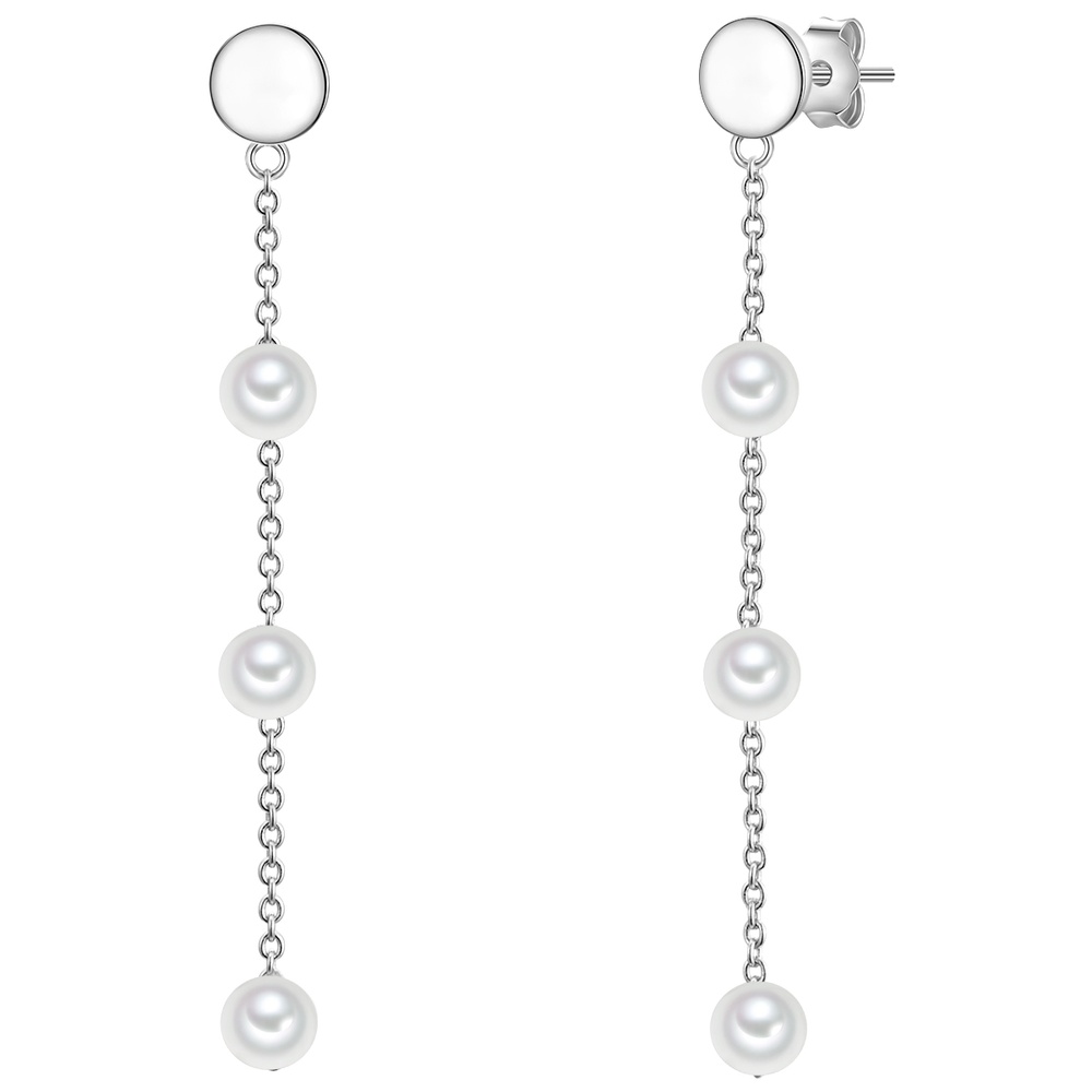 Glanzstücke München Puces d'oreilles en argent Argent sterling Perle de culture d'eau douce en Argent Boucles d'oreilles