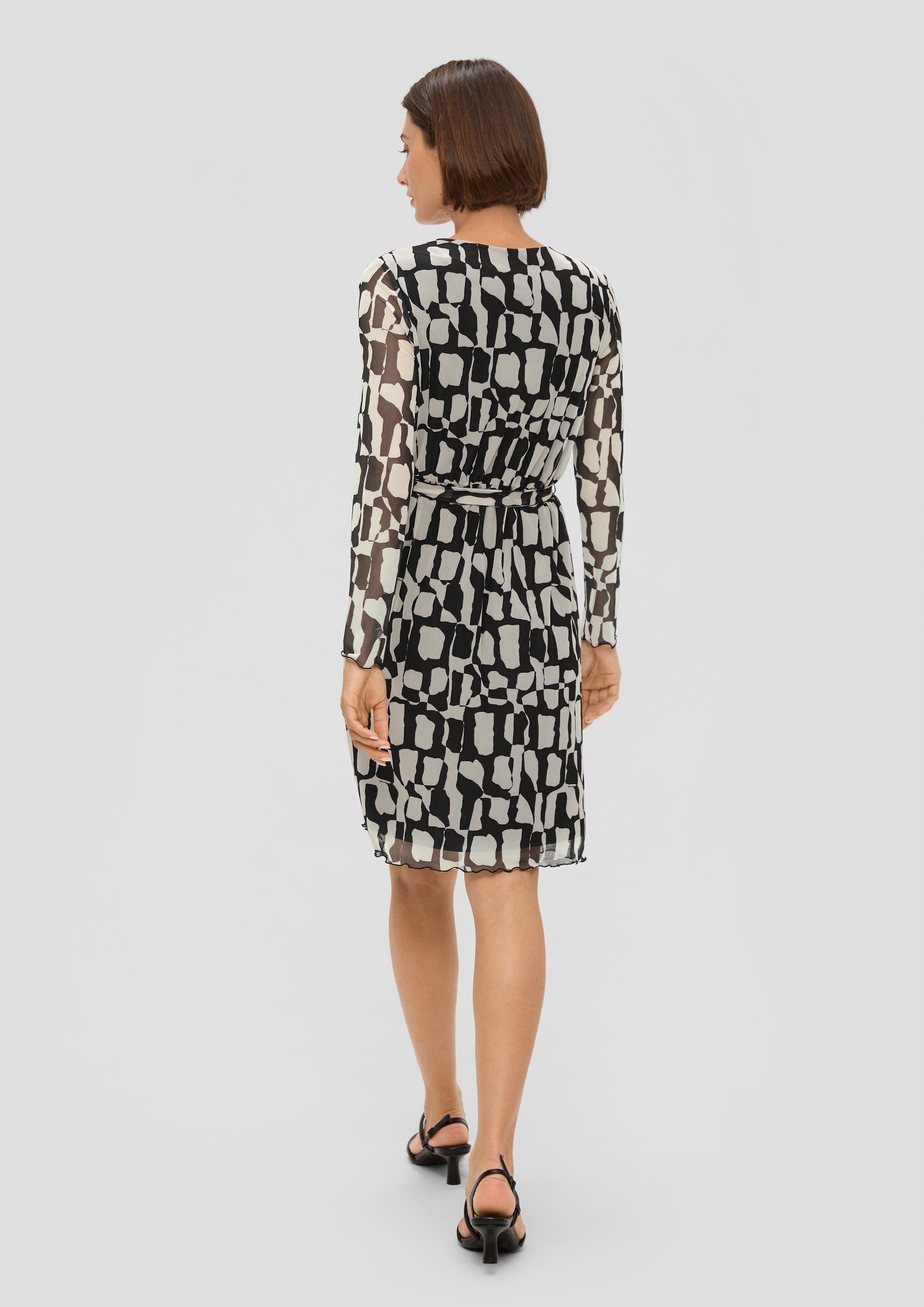 Elegantes Mesh-Kleid in Wickel-Optik  2141560-99A1