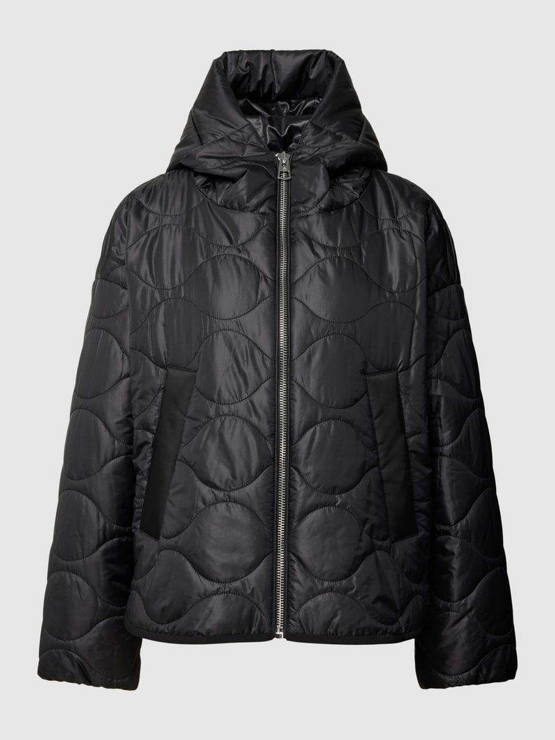 Jacke mit Steppnähten in schwarz