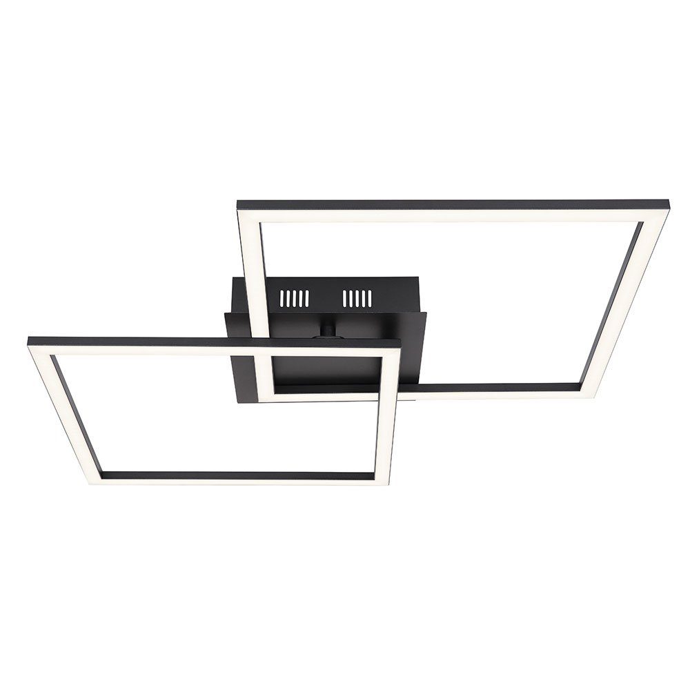 etc-shop LED Deckenleuchte, LED-Leuchtmittel fest verbaut, Warmweiß, Deckenlampe eckig LED Schlafzimmer Deckenleuchte ausgefallen Designer