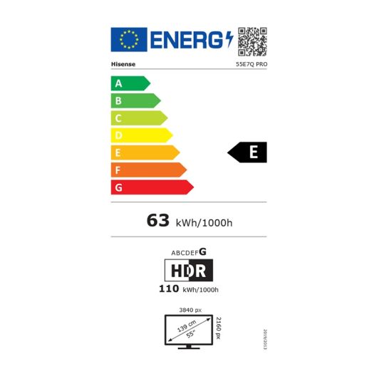 HISENSE 55E7Q PRO - Televizor QLED Smart de 55