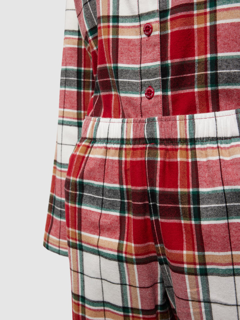 Pyjama mit Tartan-Karo in rot