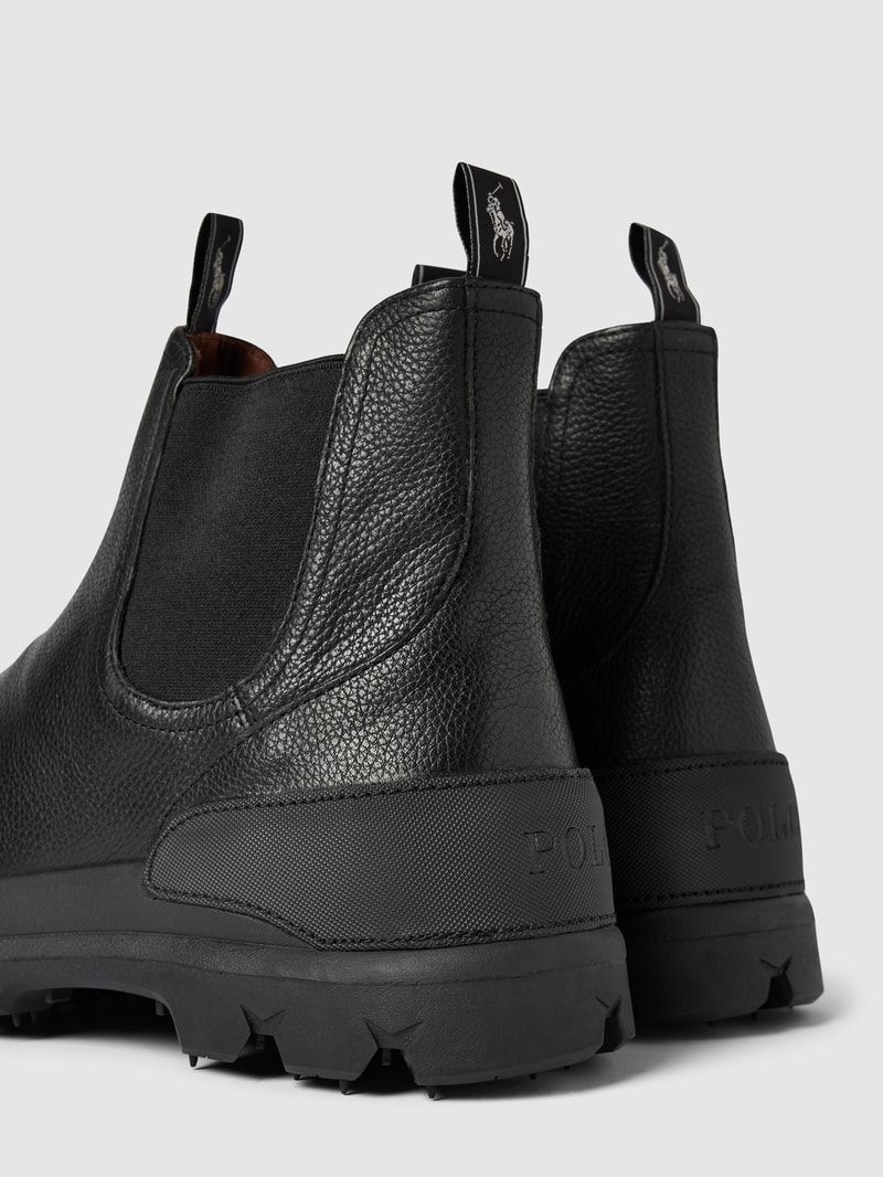 Chelsea Boots aus echtem Leder in schwarz