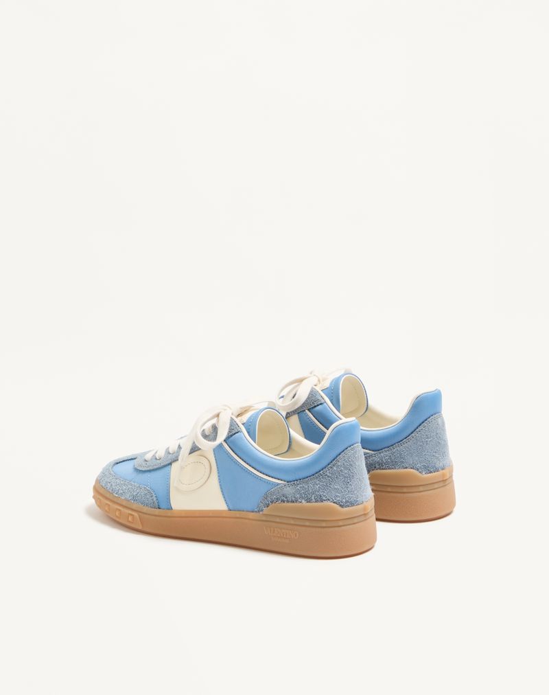 Baskets Upvillage couleur croûte avec bande en cuir de veau nappa