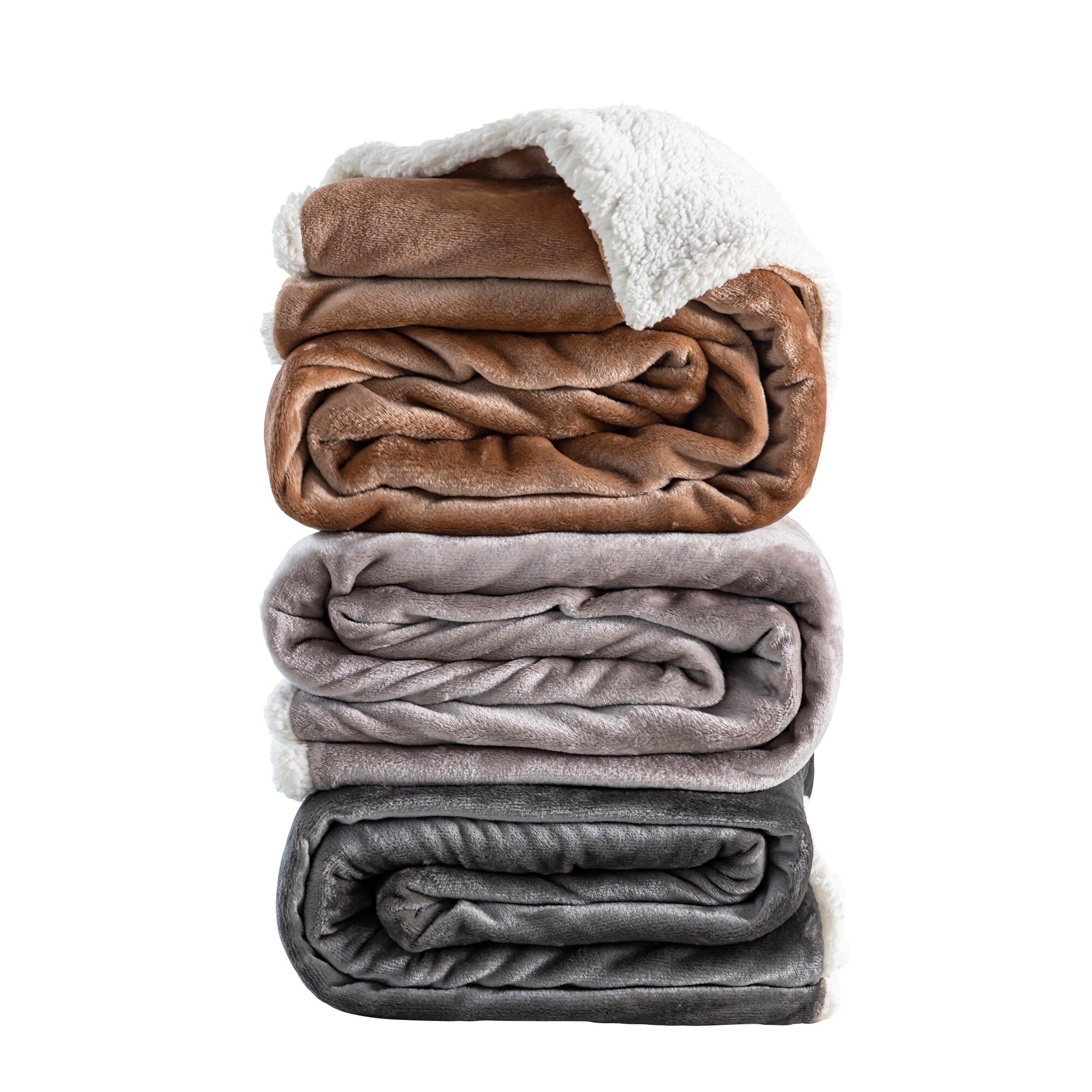 Couverture double face polaire et sherpa