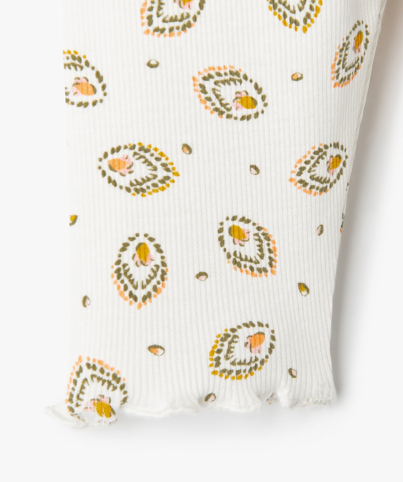 Legging bébé fille court en maille ctelée multicolore | GEMO