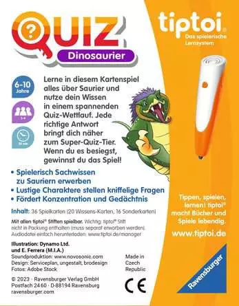 tiptoi® Quiz Dinosaurier - Lernspiel ab 6 Jahren