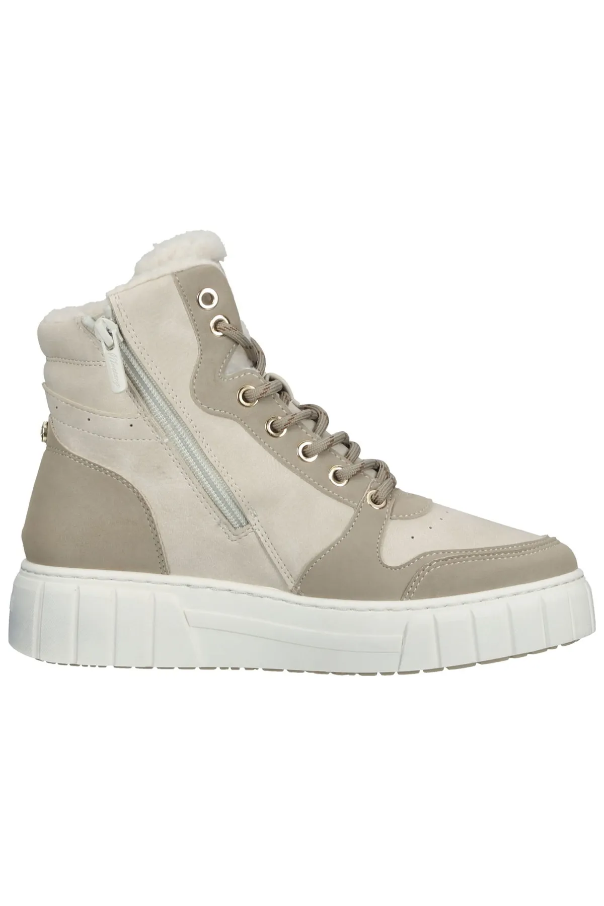 Mustang  Stiefelette - Ecru - Flacher Absatz