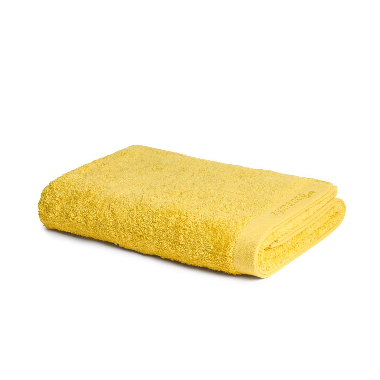 Aymando Handtuch Set Scheich Collection, 100% Baumwolle, (Spar Set - 70x140cm, 2-tlg), 100% ägyptische Baumwolle Duschtuch schnell trocknend 600 g/m², Lemon