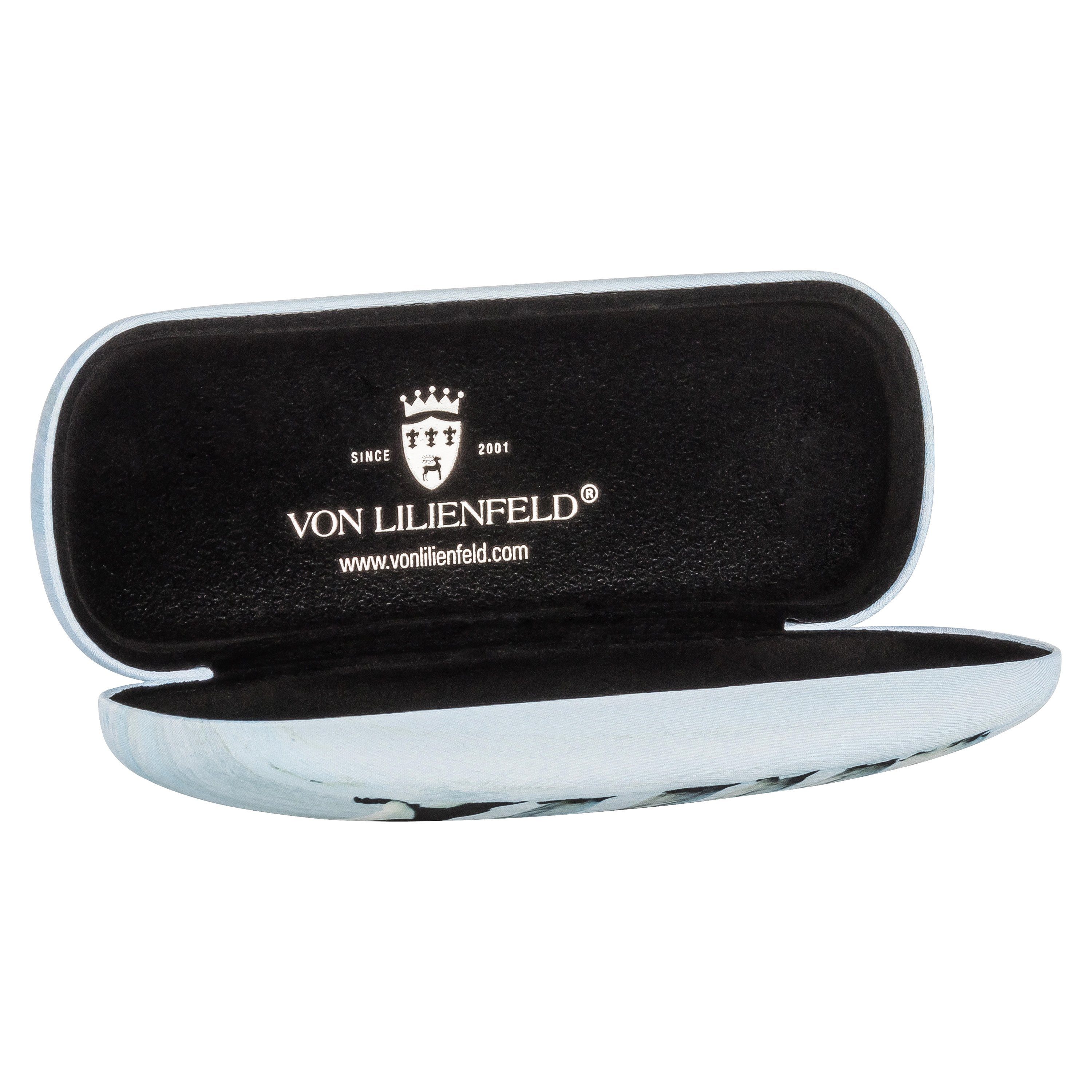 von Lilienfeld Brillenetui Brillenetui Pinguine Vogel Motiv Etui Brillenbox, stabiles mit Mikrofaser bezogenes Hardcase