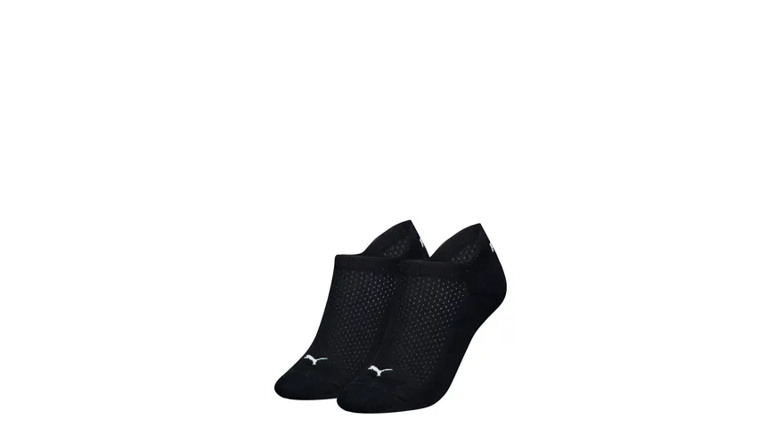 PUMA Damen Sneaker Socken Cushioned  2er Pack black