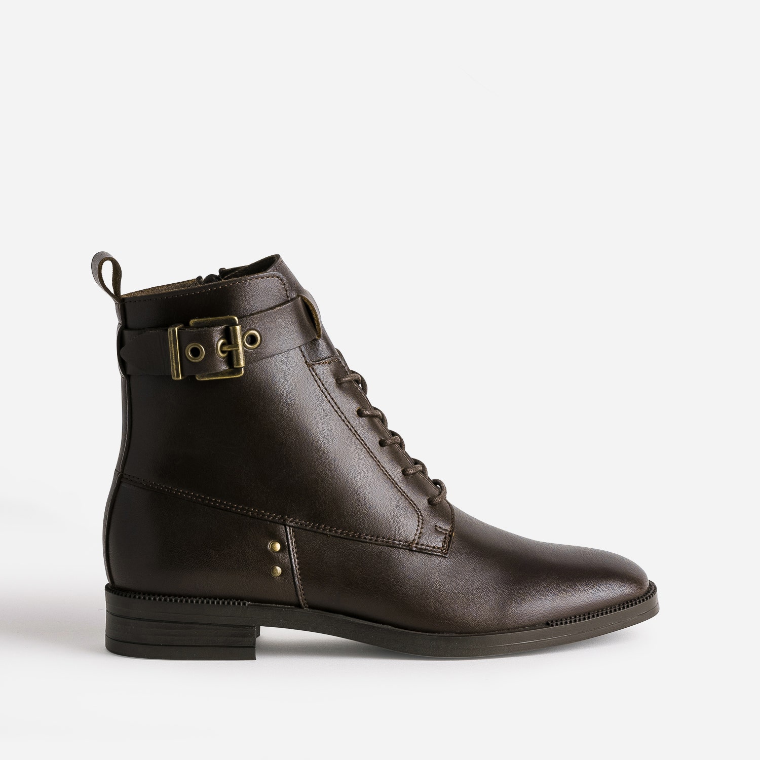 Bottines marron éco-conçue en cuir
