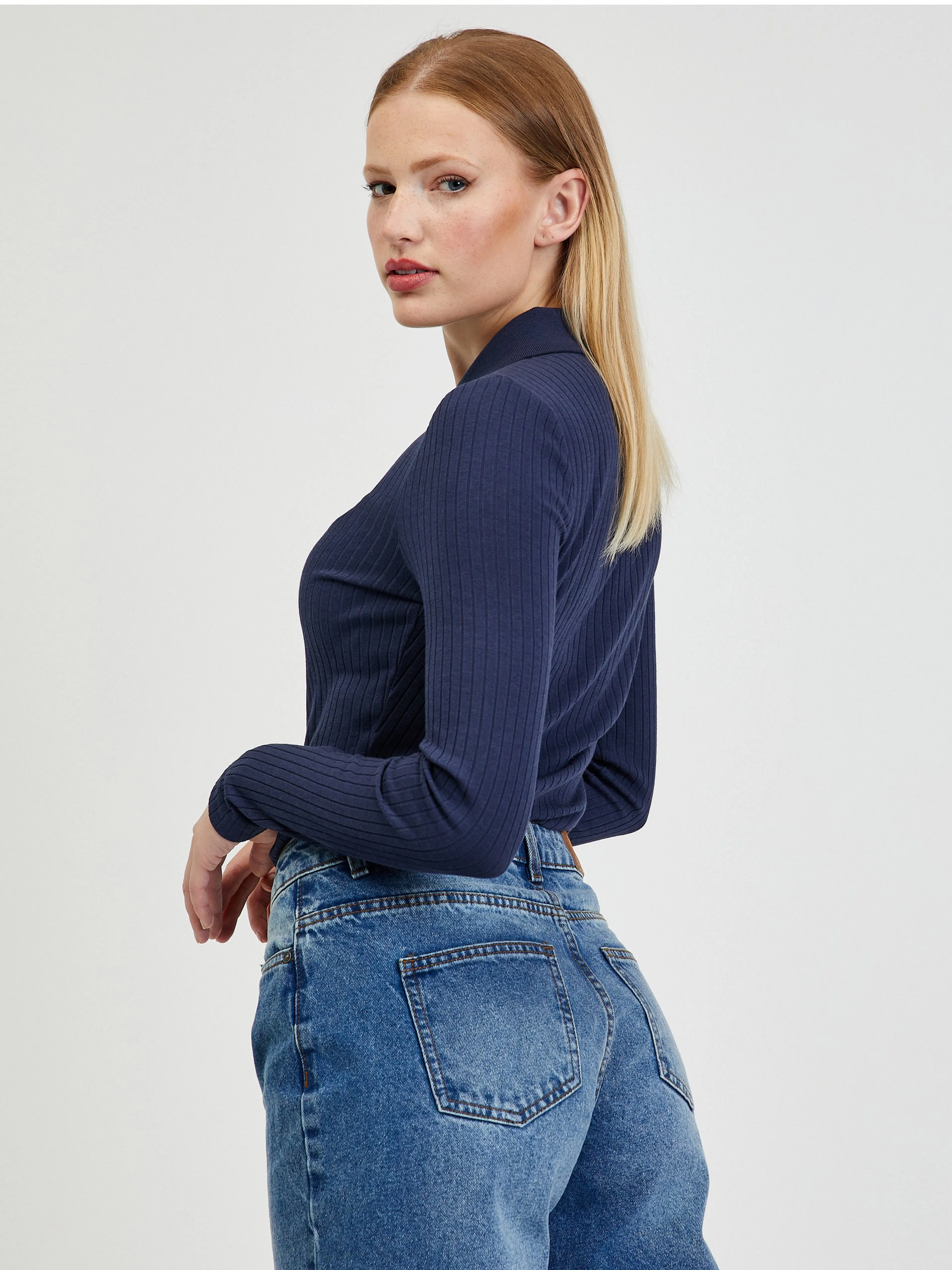 Dunkelblaues Damen-T-Shirt ORSAY