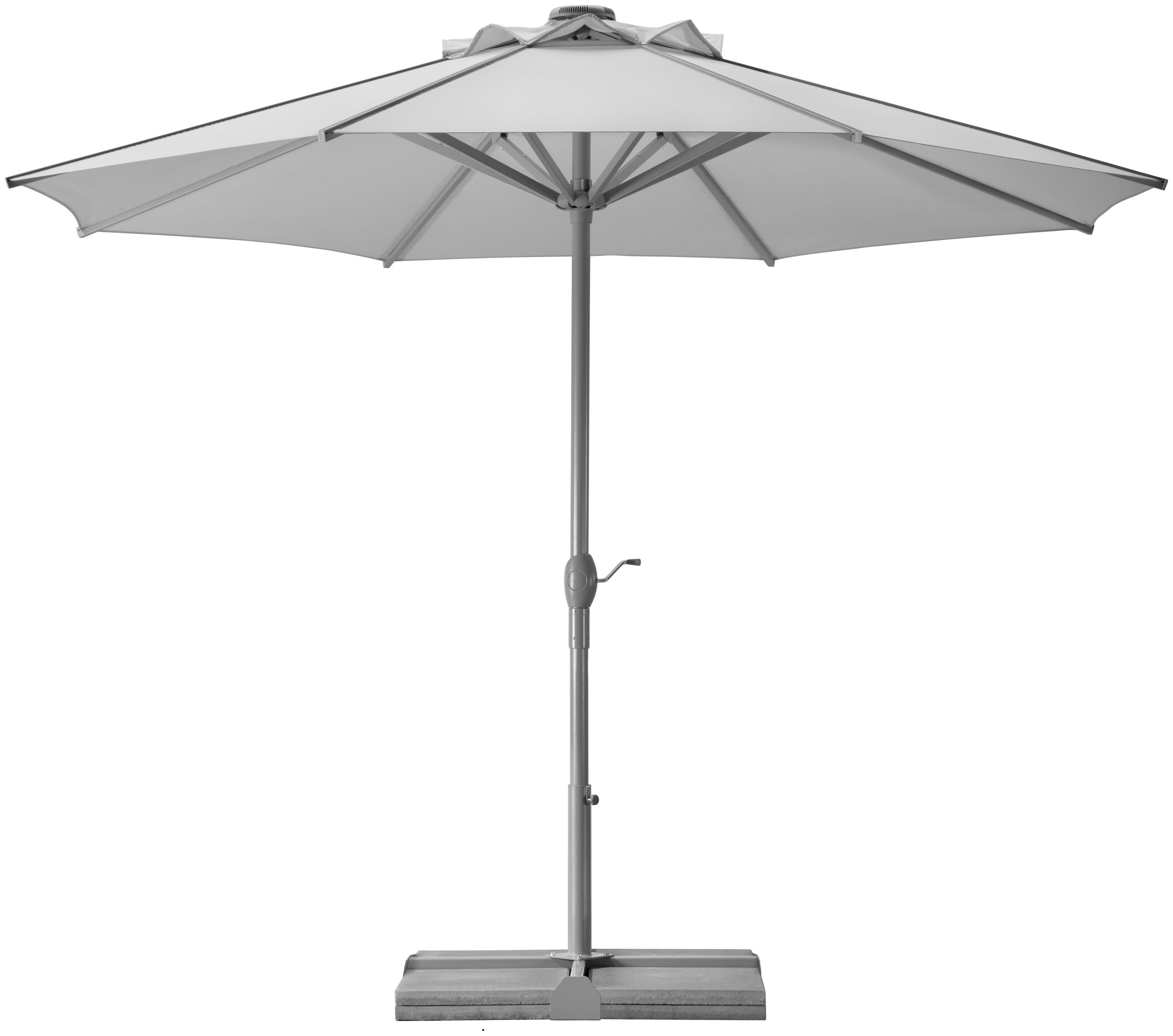 Schneider Schirme Marktschirm Rooftop, ØxH: 350x275 cm, Alu/Polyester, inkl. Plattenständer/Schutzhülle