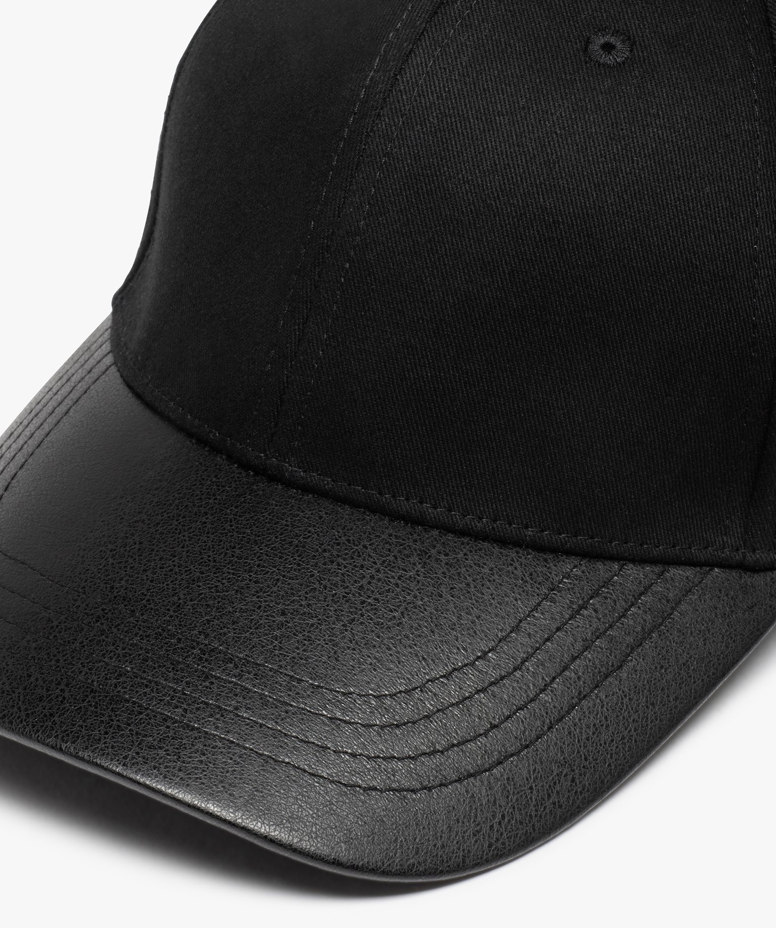 Casquette homme bimatière unie noir | GEMO