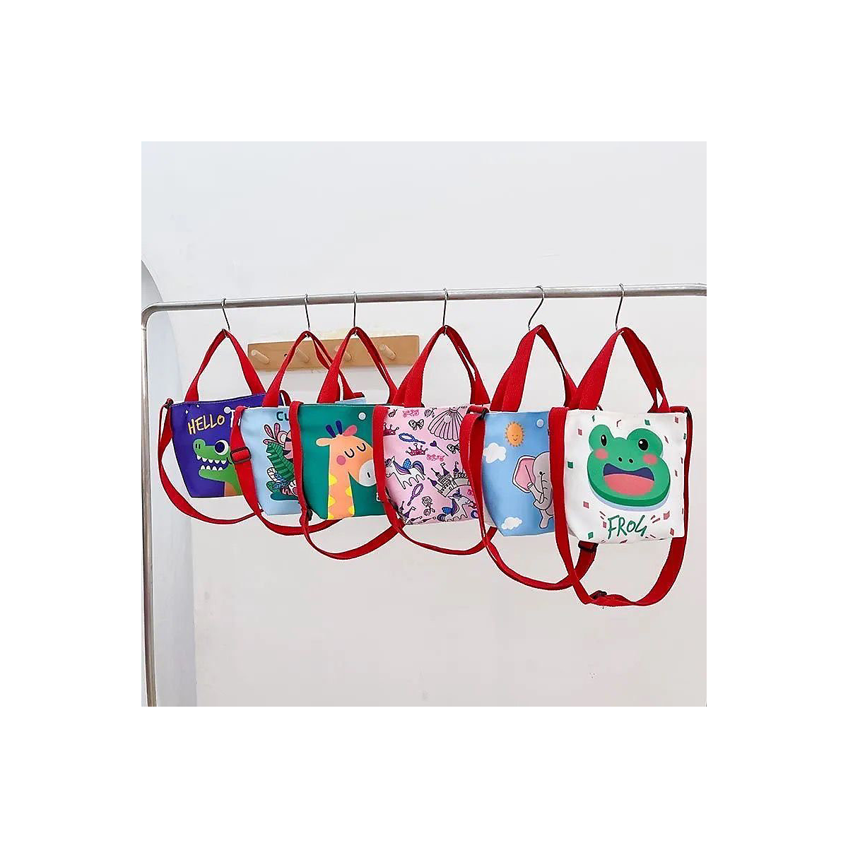 Einstellbar Canvas Handtasche Kinder Tasche Cartoon Leinwand Einkaufstasche Kinder Geschenk Leinwand Schulter Handtasche