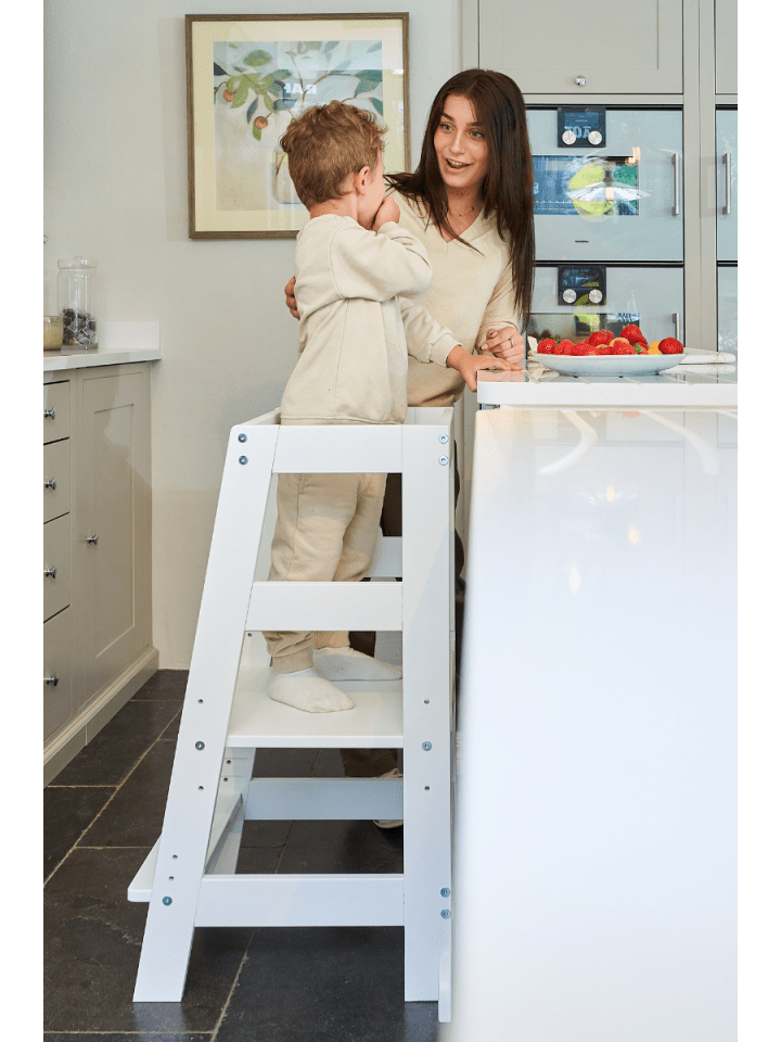 ALAVYA HOME Lernturm Neo - Stehhilfe für Kinder bis 70Kg belastbar in Weiß günstig kaufen 85 cm
