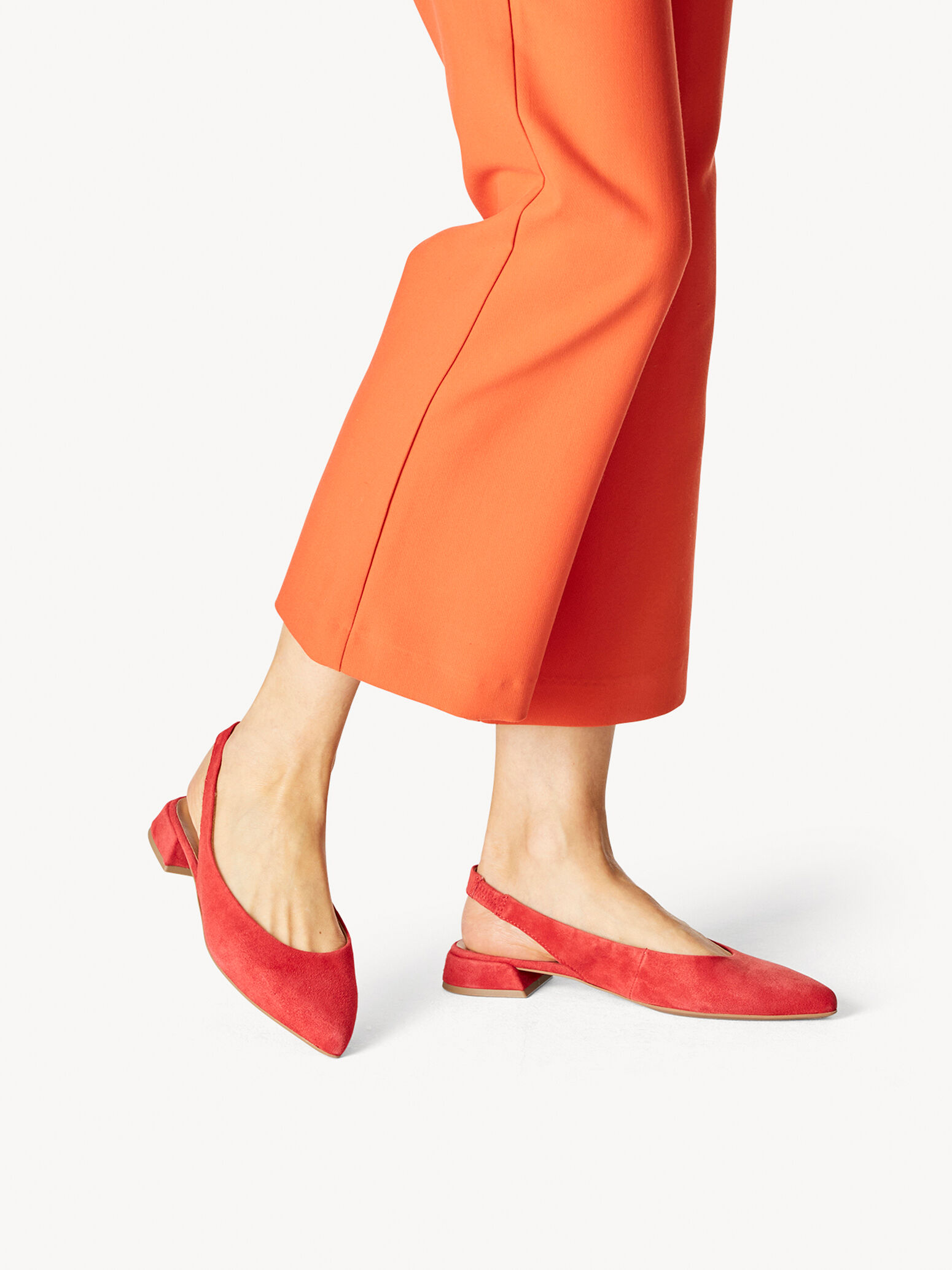 Escarpin en cuir - rouge