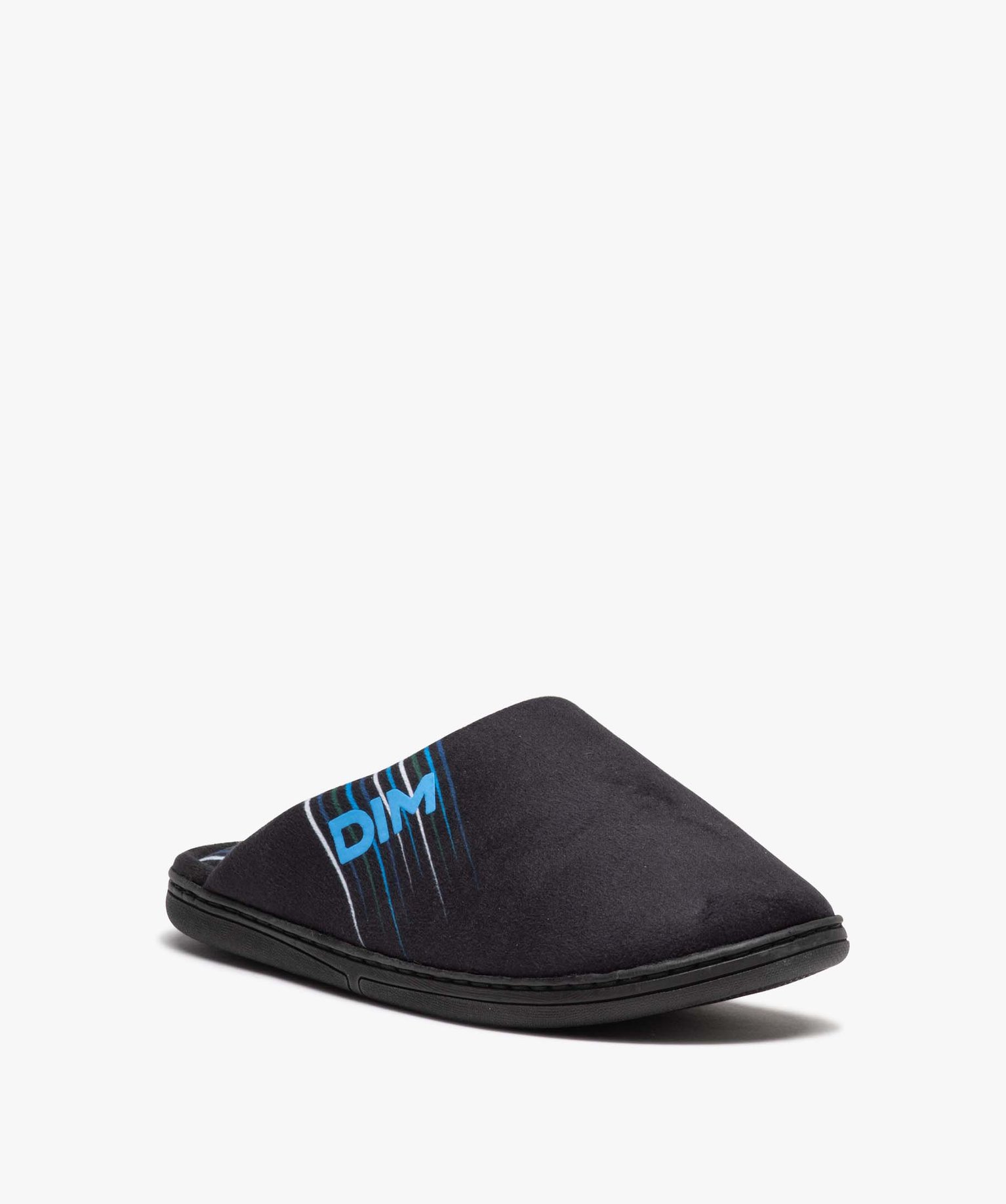 Chaussons homme mules tout confort en velours - DIM bleu | GEMO