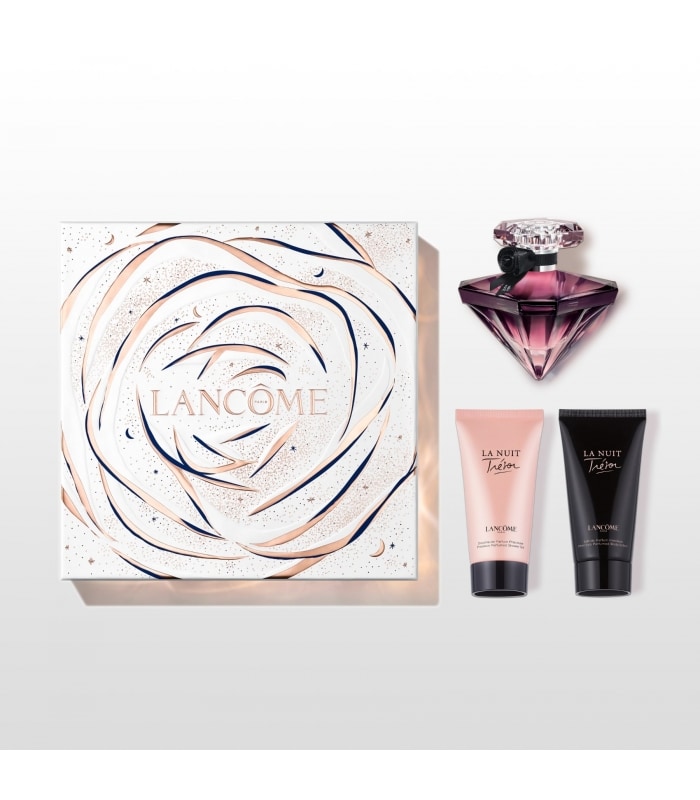 Lancôme-LA NUIT TRESOR-Coffret Eau de Parfum + Douche de parfum + Lait de parfum