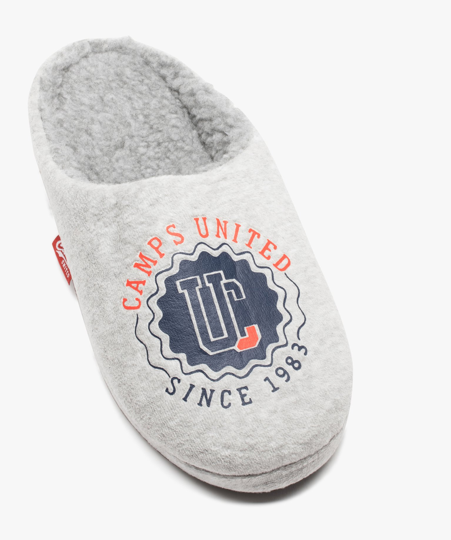 Chaussons Garçon en velours doublés sherpa - Camps United gris | GEMO