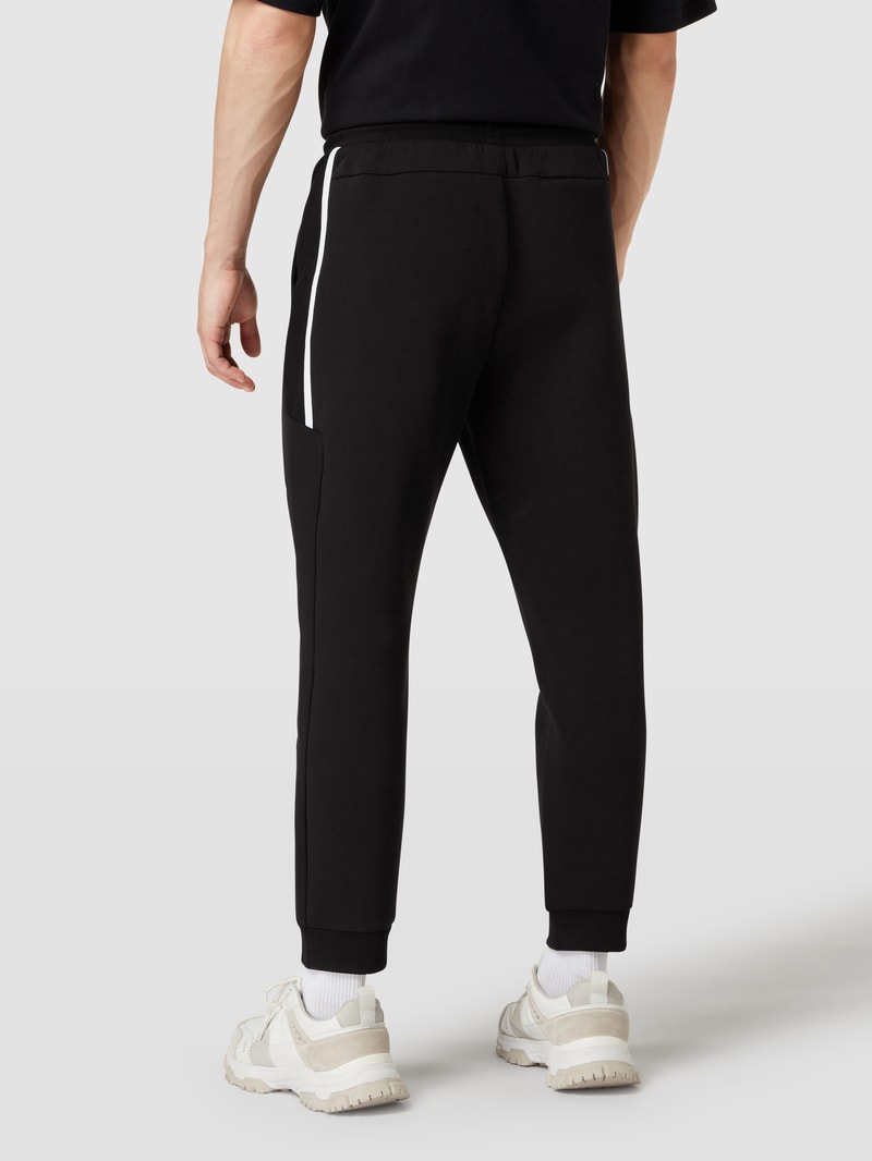 Sweathose mit Logo-Detail Modell 'Hover' in schwarz