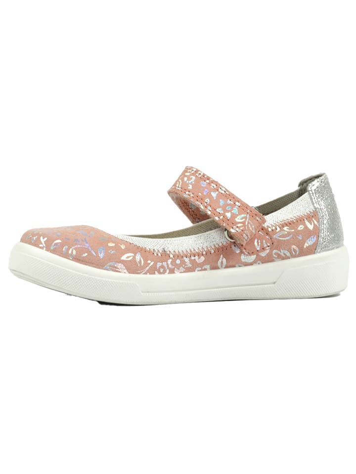 Richter Shoes Leder-Ballerinas in Rosa günstig kaufen
