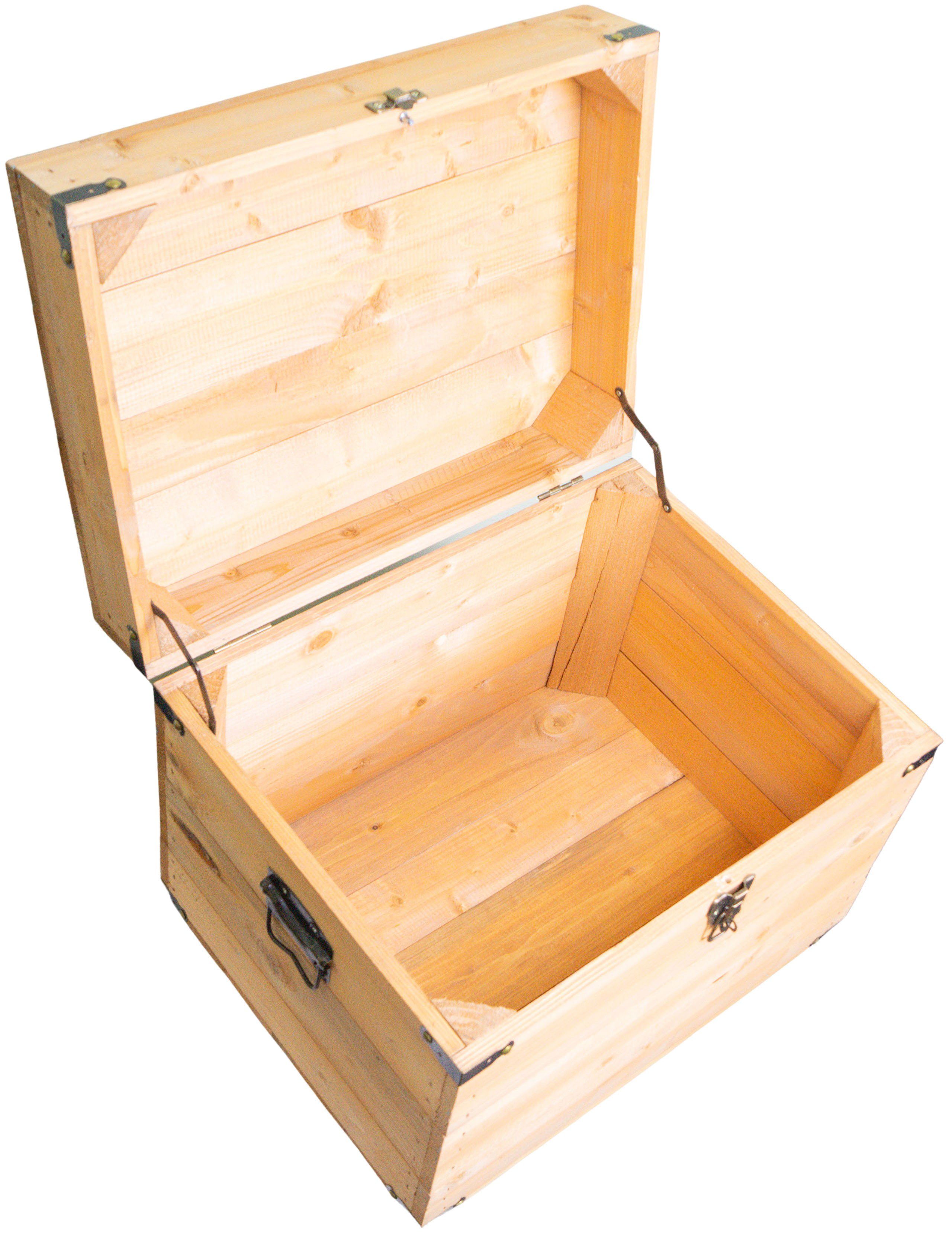 Kistenkolli Altes Land Allzweckkiste Holztruhe mit Deckel Elsa Ocker Schatztruhe Holzkiste Aufbewahrungskis