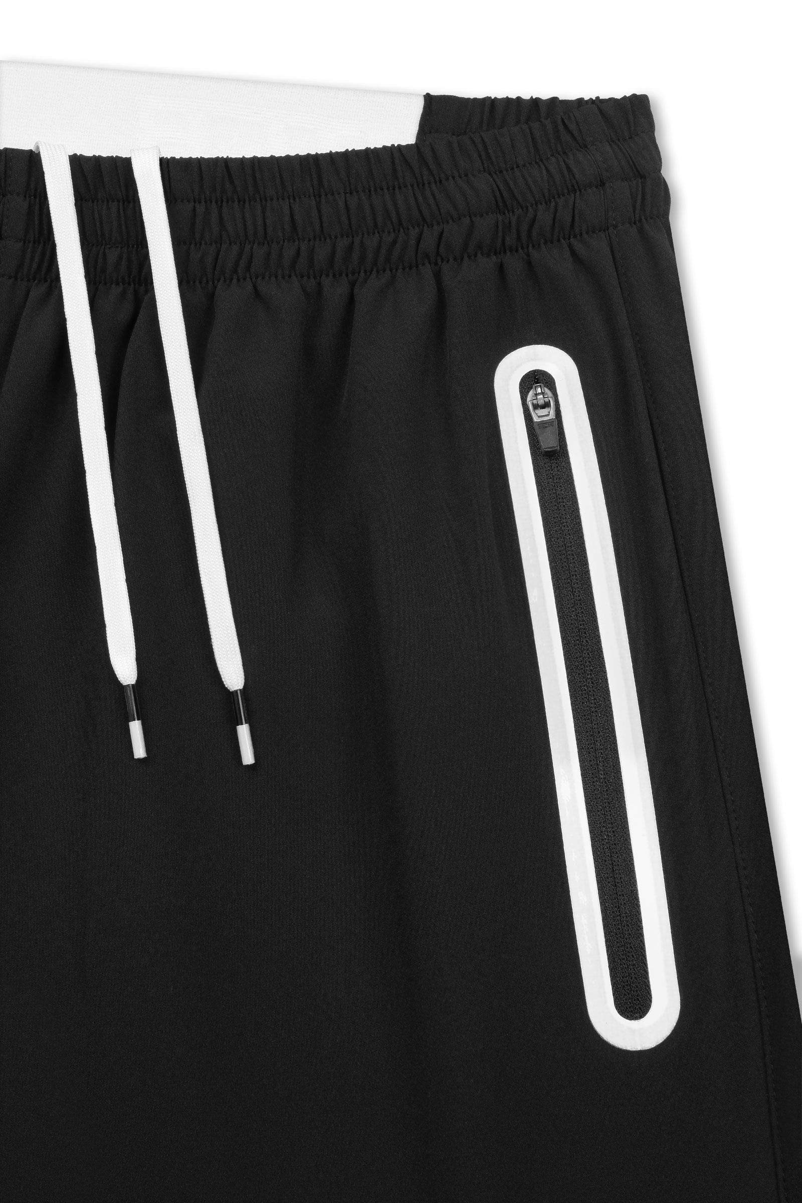 TCA Trainingsshorts TCA Herren Elite Tech Laufhose - Schwarz/Weiss