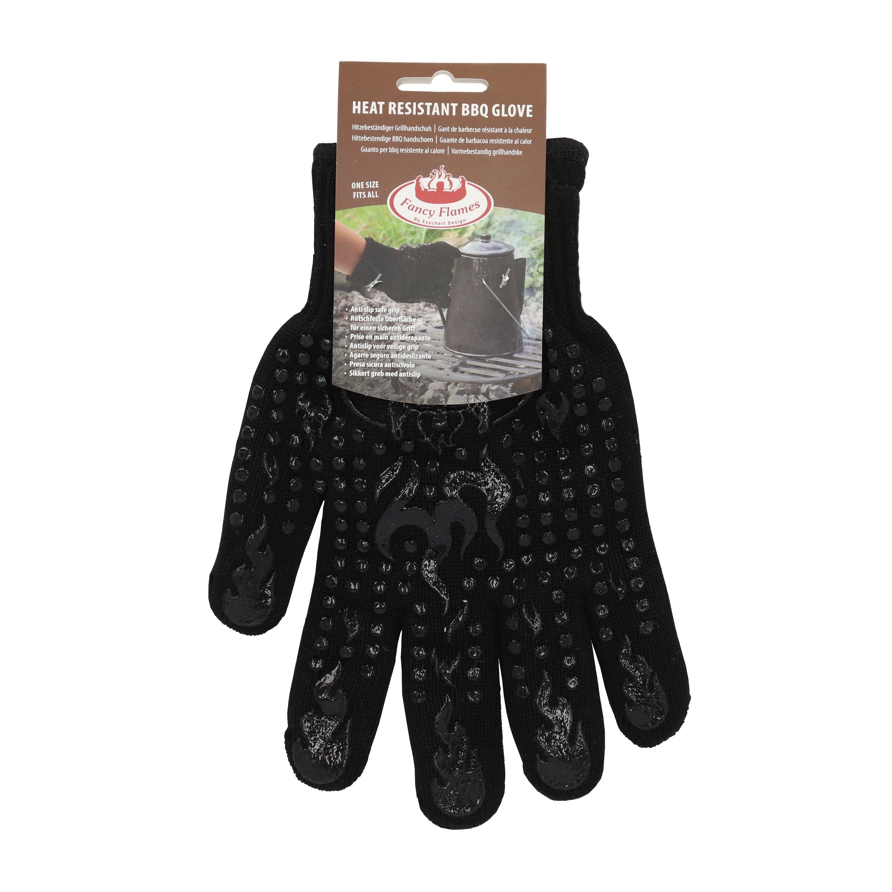esschert design Feuerschale Grill Handschuh hitzebeständig rutschfeste Oberfläche Schutz Grillen Dutch Oven, (1 BBQ Handschuh)