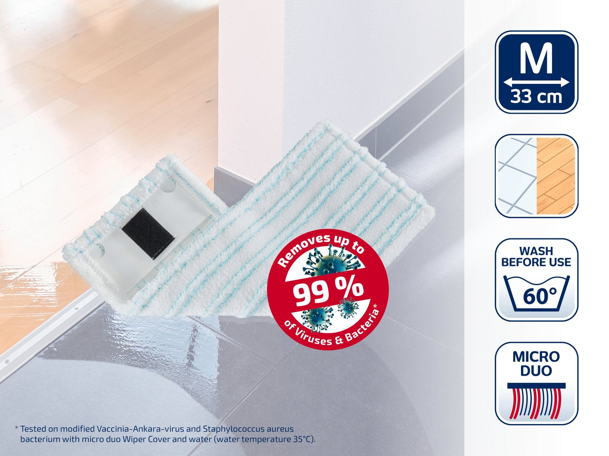 Leifheit 2er Set Wischbezug CLEAN TWIST M Ergo micro duo Wischbezug