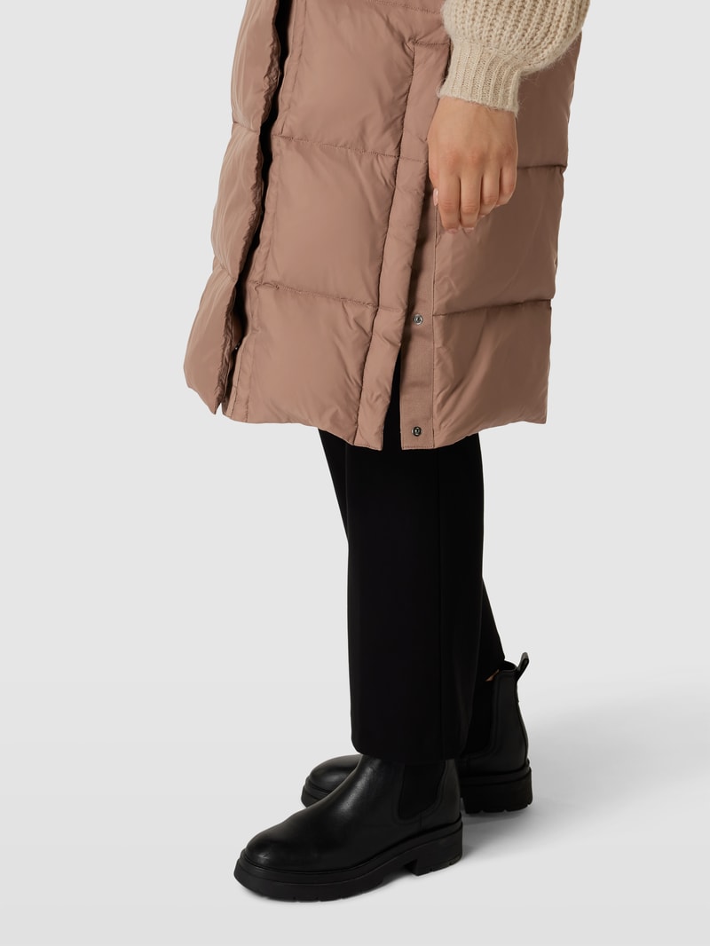 Steppweste mit Kapuze in taupe