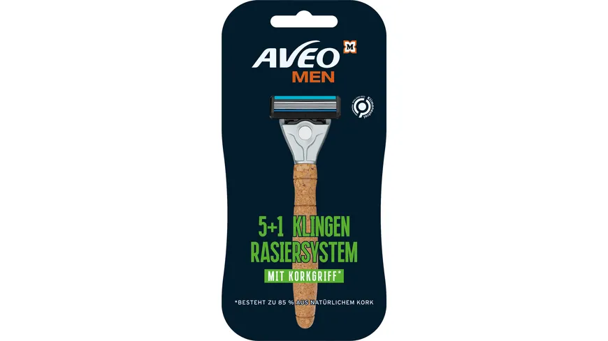 AVEO MEN 5+1 Klingen Rasier-System mit Korkgriff