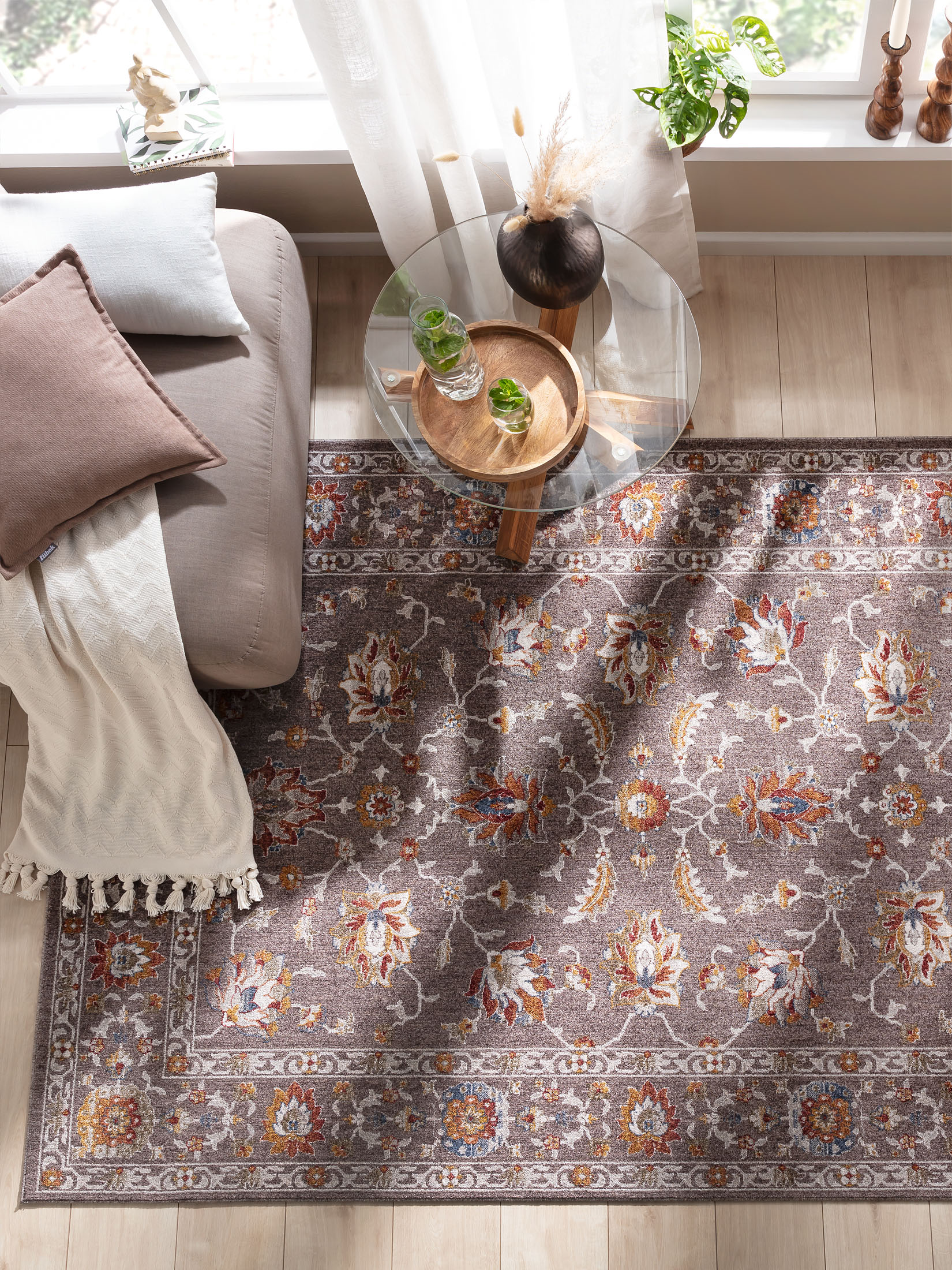 Tandara Orient-Teppich, Grau