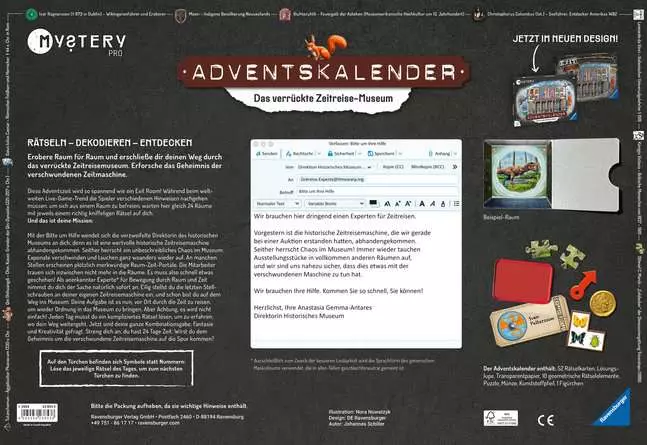 Mystery Adventskalender PRO - Das verrückte Zeitreisemuseum - Kinderspiel ab 14 Jahren