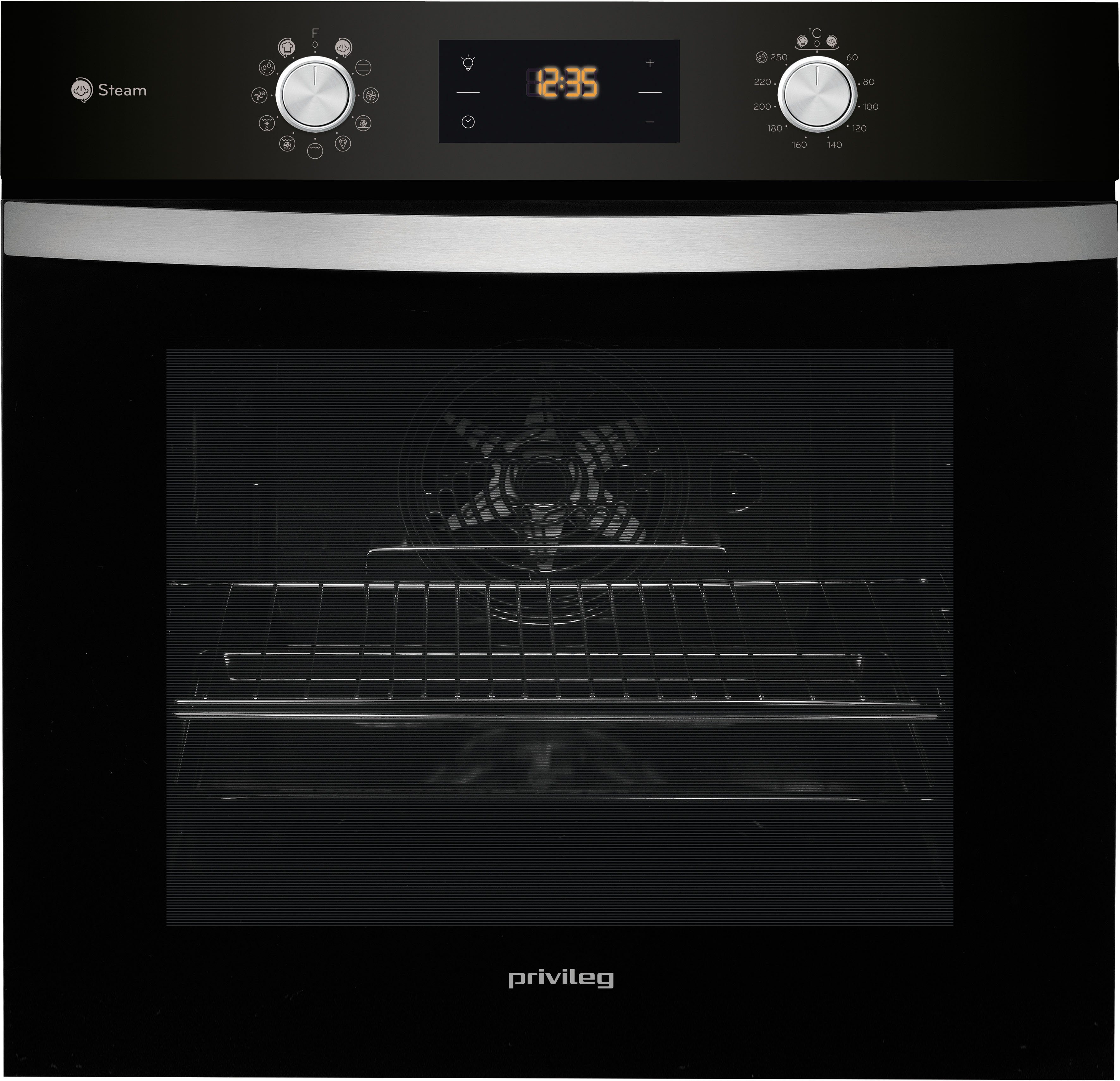 Privileg Backofen-Set BAKO Turn&Go Steam 500, mit Backauszug, Hydrolyse, Dampffunktion