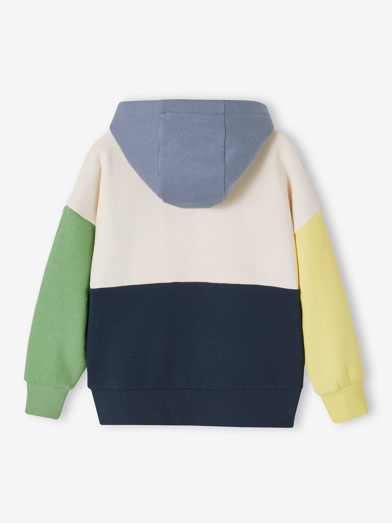 Vertbaudet Jungen Kapuzensweatjacke mit Recycling-Polyester - mehrfarbig